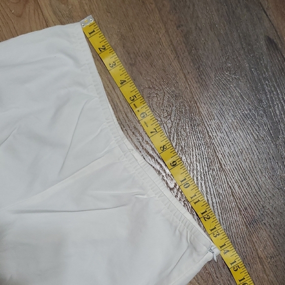 Eileen Fisher White Ankle Cropped Pants Lightweight Relaxed Fit - Picture 6 of 9